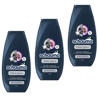 3x Schauma Pflege Shampoo Silberglanz Anti Gelbstich für graues,blondiertes Haar
