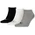 Sneakersocken 3 Paar Grau/Weiß/Schwarz 47-49