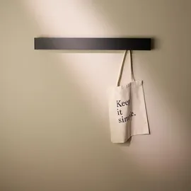 Designfabrik Hamburg Garderobenleiste Modern 80 x 8 x 7,8 cm Schwarz