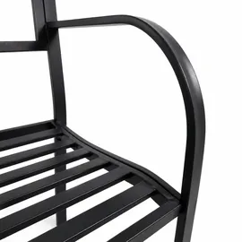 Lemodo Gartenbank 128 x 50 x 87 cm Schwarz