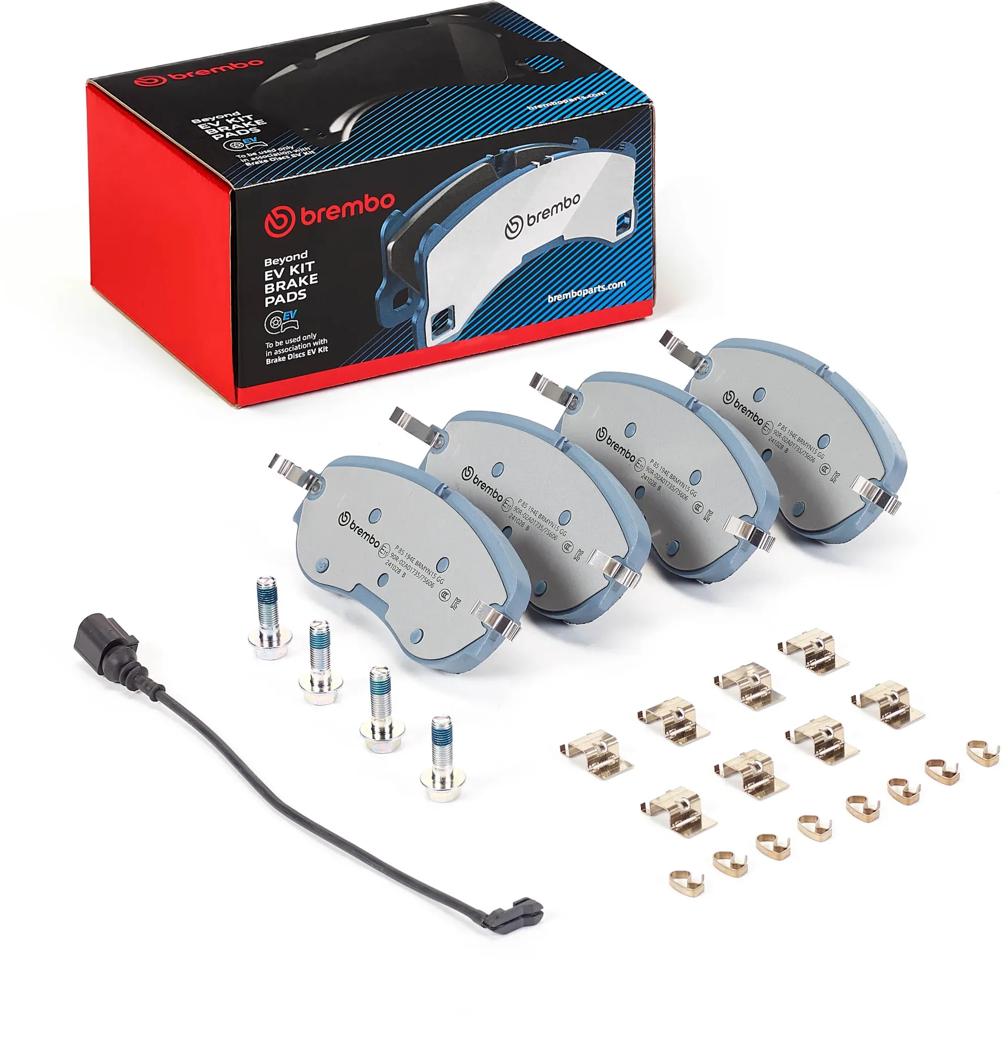 BREMBO Bremsbelagsatz, Scheibenbremse p85194e für Audi Skoda (FAW) VW (SVW)