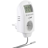 Revolt Digitales Steckdosen-Thermostat für Heiz- & Klimageräte, Sensorkabel