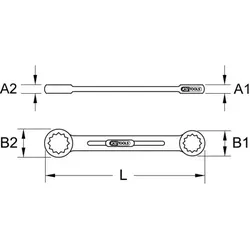 BRONZEplus Doppel-Ringschlüssel gerade 21 x 23mm