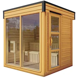 Wolff Finnhaus Saunahaus Paradiso 2x2 (1-Raum) kiefer -