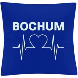 multifanshop Kissenbezug - Bochum - Herzschlag - Druck weiß - Kissen