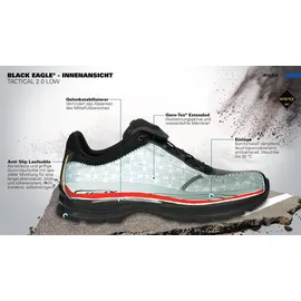 Haix Black Eagle Tactical 2.1 GTX low 340001 O2 SRC DGUV Gr. 41,5 schwarz