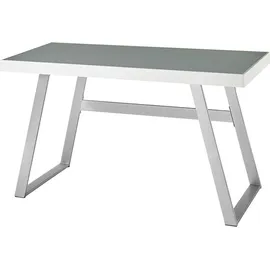 MCA Furniture Schreibtisch Tiflis mit LED Beleuchtung inkl. Fernbedienung, Breite 140 cm, weiß