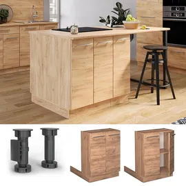 Vicco Kochinsel Fame-Line 60 x 60 x 82 cm Goldfarben