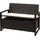 Mendler Poly-Rattan 2er Sitzbank 120 x 60 x 45 cm Braun