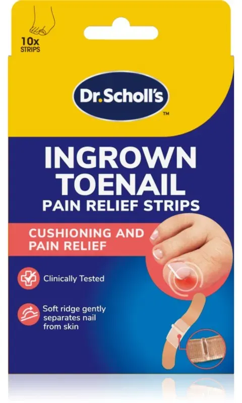 Scholl Dr. Scholl's Ingrown Toenail Pain Relief Strips Schutzpflaster für das Wachstum der Nägel 10 St.