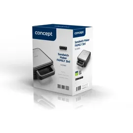 Concept SV3080 Sandwich maker with exchange plates FAMILY 3in1 1200 W,