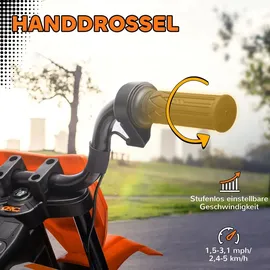 aiyaplay Kinder Elektro-Motorrad 12V orange (1-tlg)