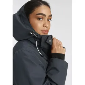 POLARINO 3-in-1-Funktionsjacke POLARINO, Damen, Gr. 50, blau (marine), Web, Obermaterial: 100% Polyester. Futter: 100% Polyester. Innenjacke: 100% Polyester, unifarben, bequem hüftbedeckend, mit verstellbarem Klettverschluss, Jacken, Außenjacke: 3.