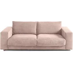 2-Sitzer 3C CANDY "Enisa softig und legeres Big-Sofa, bequem und komfortabel", rosa (rosé), B:230cm H:85cm T:127cm, 88% Polyester, 12% Polyacryl, Sofas, Zeitloses und stylisches Loungemöbel, in Breitcord