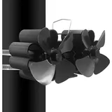 Kaminventilator für Holzöfen mit 8 Flügeln, Ofenventilator mit zwei Motoren, Wand-/Tischventilator, Ofenrohrventilator mit zwei Köpfen für