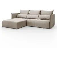 lookway Ecksofa, Beige, Textil, 246x188 cm, Wohnzimmer, Sofas & Couches, Wohnlandschaften, Ecksofas