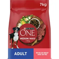 Purina 7kg Medium/Maxi Adult Rind & Reis PURINA ONE Hundefutter Trocken