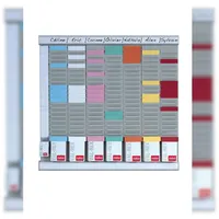 NOBO Midi T-Steckkarten-Büroplaner 48 (B) x 48 (H) cm Metall Silber