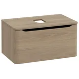 Vitra Waschtischunterschrank 1 Vollauszug 80 x 42 x 52 cm Eiche Gold
