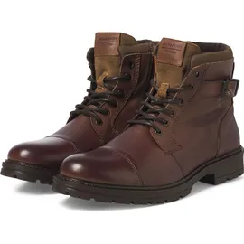 JACK & JONES Herren JFWDEXTER Leather Boot SN Schnürstiefelette, Brown Stone, 40 EU