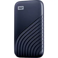 Western Digital WD My Passport 2TB Blau Portable SSD USB-C 2000GB externe SSD (2 TB) 1050 MB/S Lesegeschwindigkeit, 1000 MB/S Schreibgeschwindigkeit, USB 3.2 Gen 2 Typ-C NVMe-SSD mit AES-256-Verschlüsselung blau
