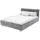 Juskys Nizza 140 x 200 cm mit Matratze grau
