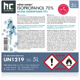 Höfer Chemie Isopropanol 70% 2 x 5 l