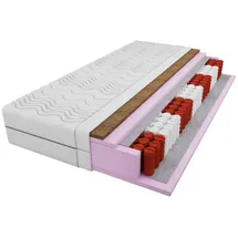 Deine Möbel 24 Taschenfederkernmatratze, Weiß, H4, 140x200 cm, atmungsaktiv, antibakteriell, Schlafzimmer, Matratzen Shop, Matratzen, Taschenfederkernmatratzen