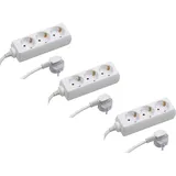 Meister Steckdosenleiste 3-fach - 3er Set - 5 m Kabel - weiß - IP20 Innenbereich / Steckerleiste / Mehrfachsteckdose / Tischsteckdose / Tido 3-fach / 7430470