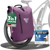 MIVELO 3in1 Fahrradtasche Gepäckträgertasche lila
