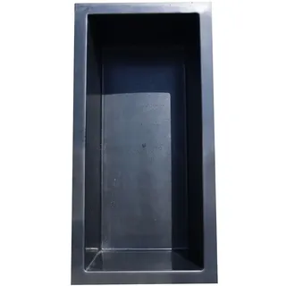 GFK Rechteckbecken (Schwarz) 200 x 100 x 60cm Teichbecken Rechteckig