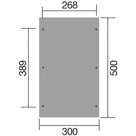 Weka Einzelcarport 606 Gr. 1 300 x 500 cm kdi