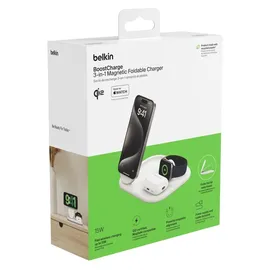 Belkin BoostCharge Qi2 15W magn.Ladestation weiß