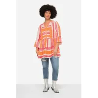 Angel Of Style by Happy Size Angel of Style Tunika Tunika Straight Fit Jacquard-Streifen 3/4-Ärmel rosa|rot 48