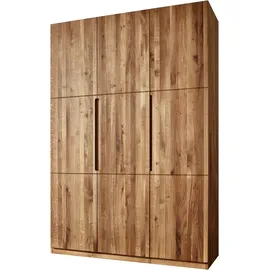 Home Affaire Kleiderschrank HOME AFFAIRE "Azelie, aus Wildeiche", braun (wildeiche natur), B:152cm H:223cm T:62cm, Massivholz, Schränke, Kleiderschrank, Massivholz-Kleiderschrank, im 50 cm Raster planbar