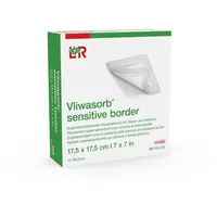 Lohmann & Rauscher Vliwasorb sensitive bor.17,5x17,5cm superab.Wundv.