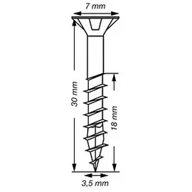 SPAX Universalschraube 3,5 x 30 mm 1000 Stück