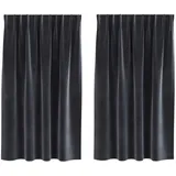 vidaXL Verdunkelungsvorhänge 2 pcs Dunkelgrau 140 x 140 cm