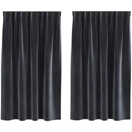 vidaXL Verdunkelungsvorhänge 2 pcs Dunkelgrau 140 x 140 cm