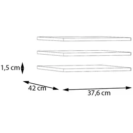 Forte Einlegeboden 3 Stk. tlg. 3er Set Einlegeboden, variable Positionierung, Textilstruktur