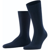 Falke Herren Socken - Lhasa Rib, Kurzsocken, Kaschmir, einfarbig Dunkelblau 43-46