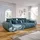 Livora Bigsofa Geflechtstoff 310x135x86 blau MIRELLA
