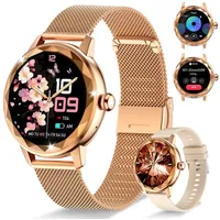 ibettertec Smartwatch Damen, mit Anruffunktion Smartwatch (Fitnessuhr mit Telefonfunktion/WhatsApp Notiz,Smartwatch Fitness Tracker Uhr IP68 Wasserdicht,1.2" HD Voll Touchscreen Fitnessuhr Tracker mit Blutsauerstoff/Pulsmesser/Sportuhr/Schrittzähler/Schlafmonitor Aktivitätstracker usw für iOS/Android Uhren Watch cm)