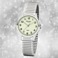 Armband-Uhr Quarz Metall silber 2242423 Damen Uhr Regent Zugarmband UR2242423