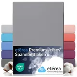etérea Himmlische Qualität Spannbettlaken Baumwolle-Jersey 90 x 200 - 100 x 200 cm Grau