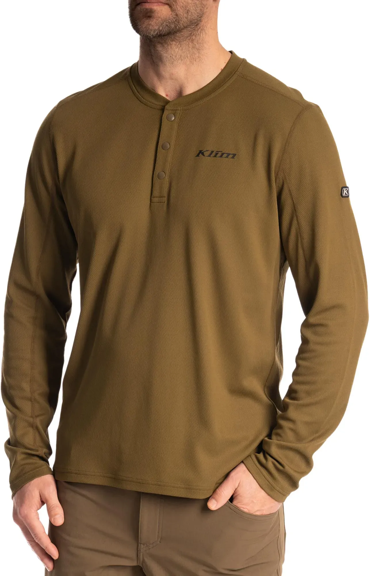 Klim Sidewinder Wool Langarmshirt, braun, Größe L für Männer