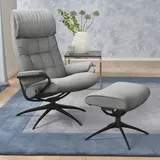 Stressless Stressless® "London" (Set, Relaxsessel mit Hocker), mit Hocker, High Back, mit Star Base, Gestell Schwarz grau