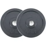 20 kg Olympia 50mm Hantelscheiben Set  2x 10kg Gusseisen in Schwarz