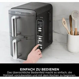 Ninja Double Stack XL SL451EU 9,5 l grau mit Smart Cook System