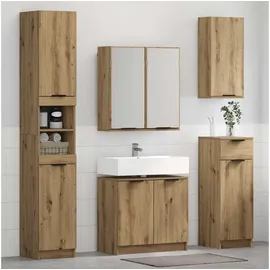 vidaXL Badezimmermöbel-Set 4-tlg. Eiche
